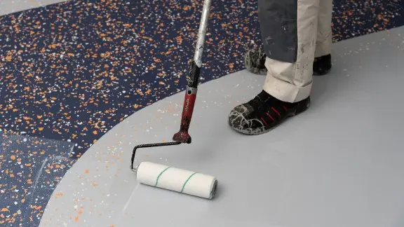 applying finish coat