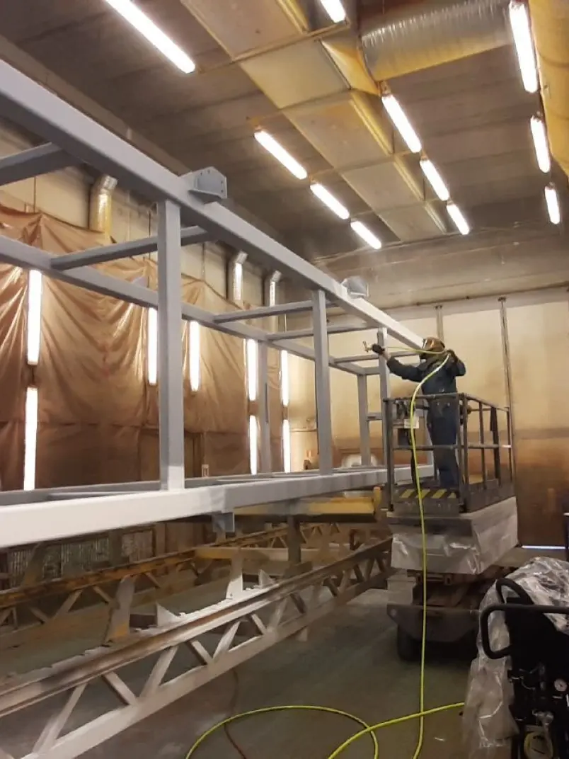 Man spraying paint