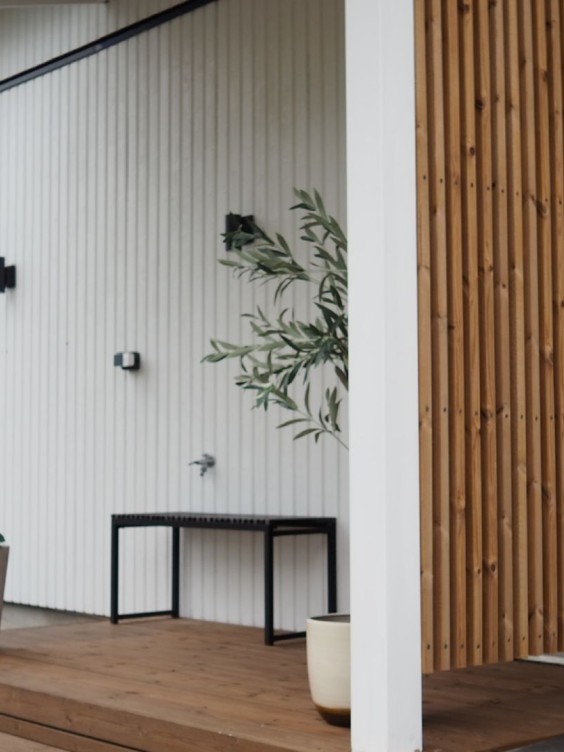 fasādes toņi koka fasādei