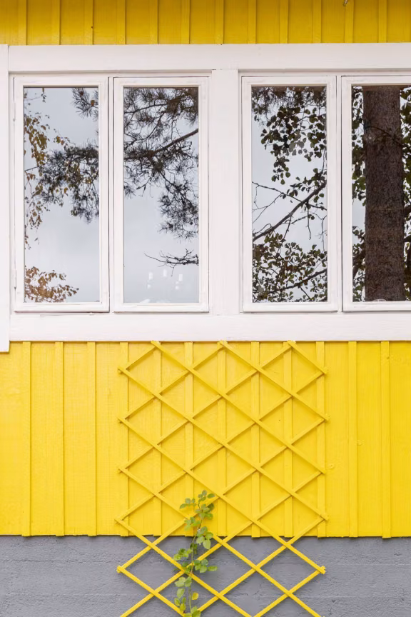 repainting changes the look anf feel of a wooden house