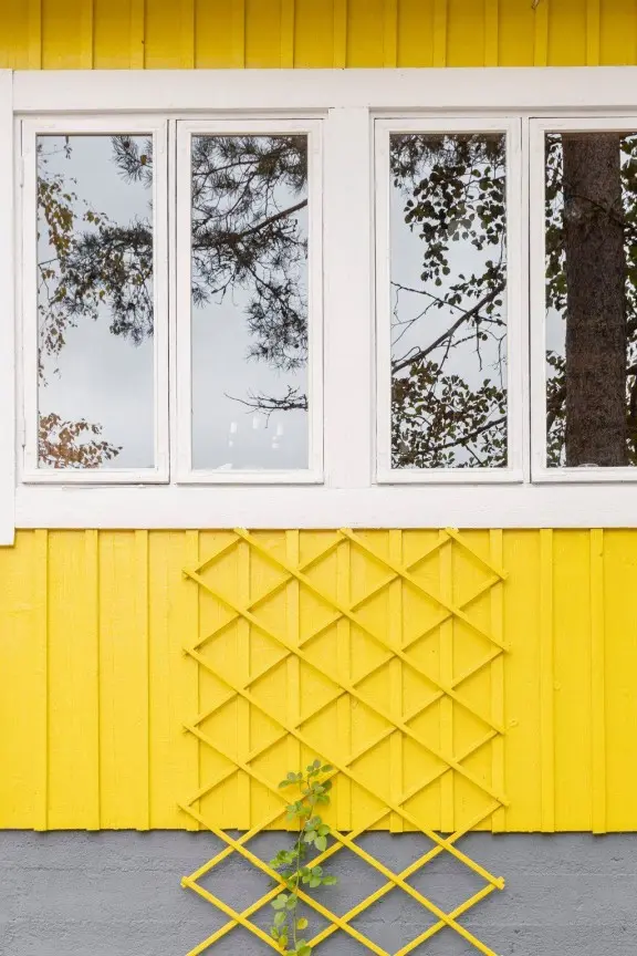 repainting changes the look anf feel of a wooden house