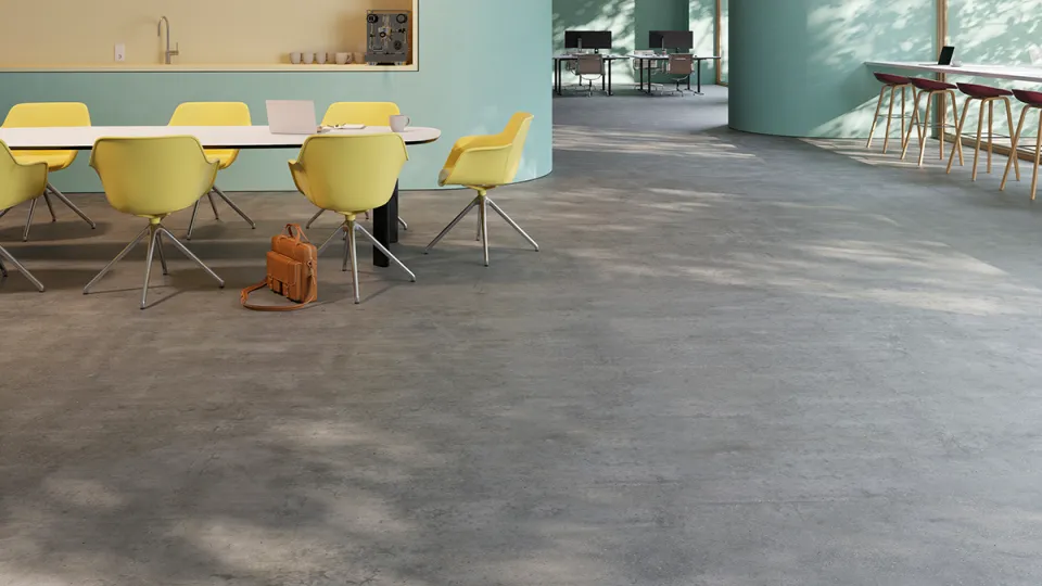 Betona imitācijas grīdas dizains