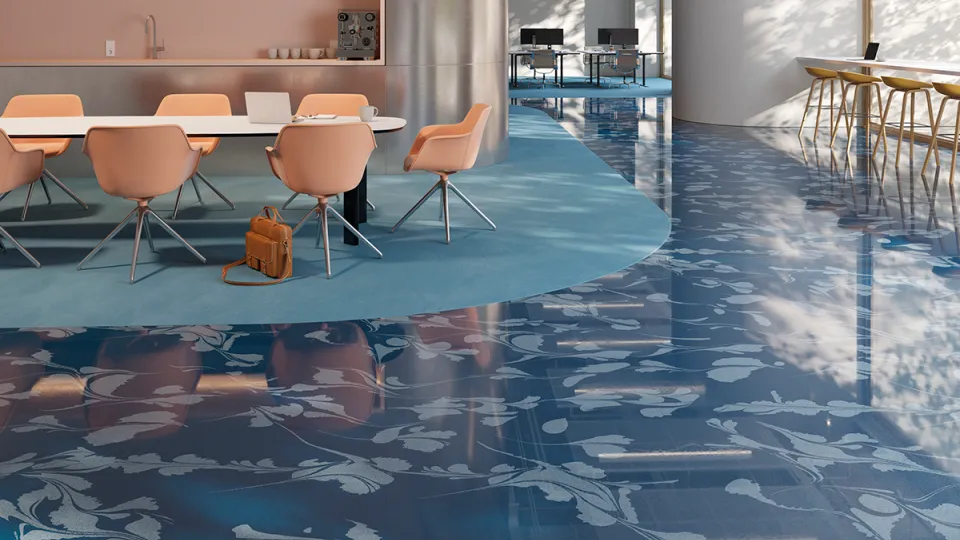 Brīvā dekora efekta grīdas dizains