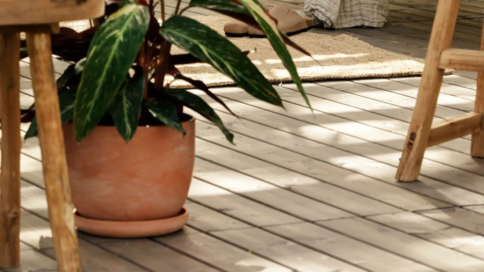 natural wooden terrace