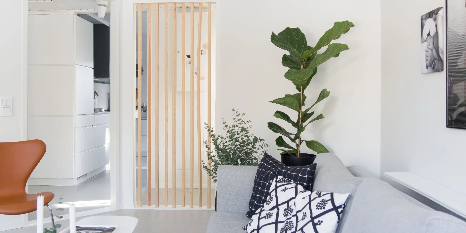 Dzīvojamā istaba Tikkurila White toņos