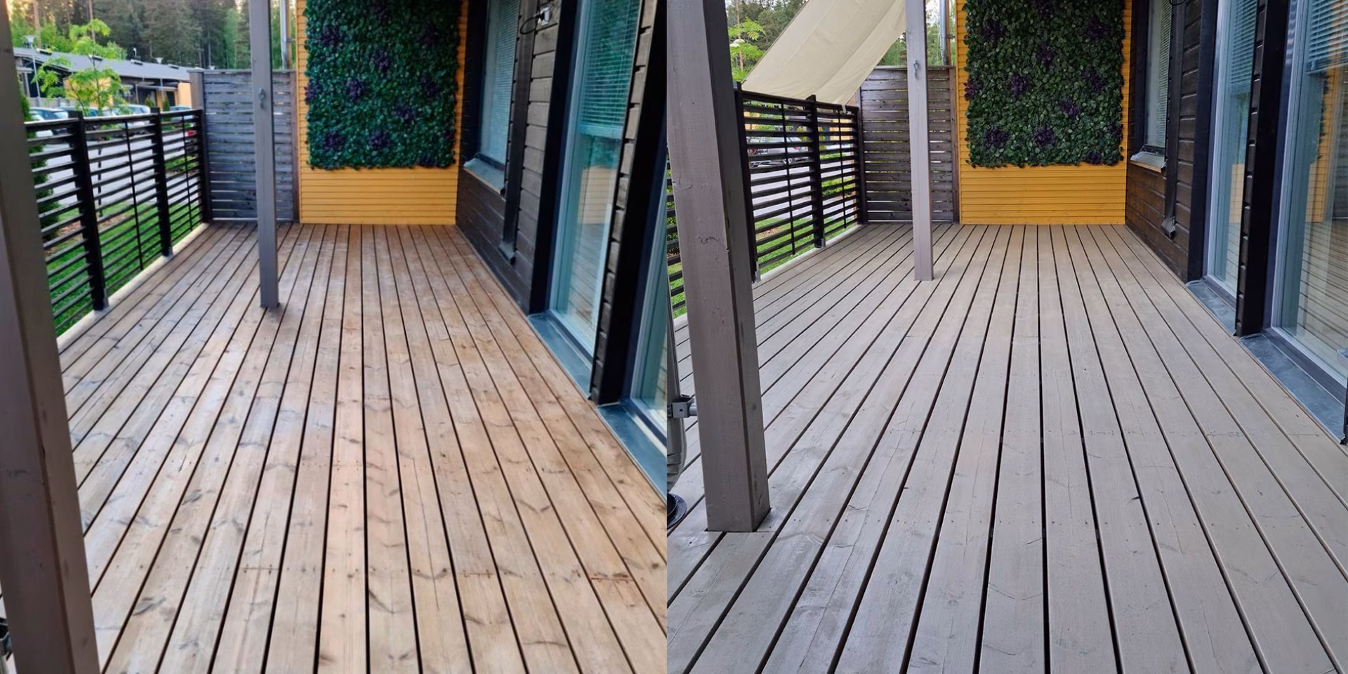 Terrace makeover before and after