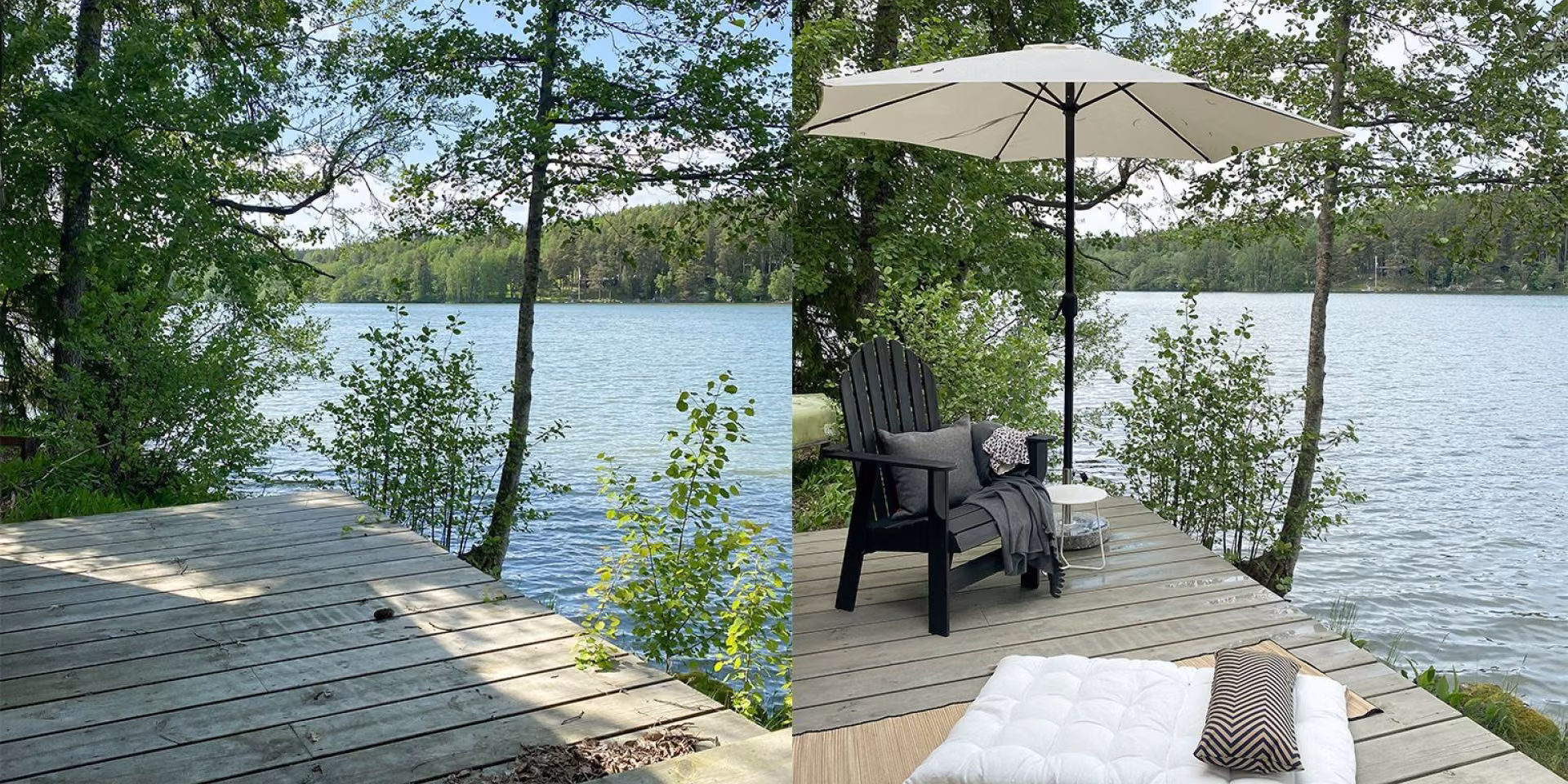 Terrace makeover before and after oiling
