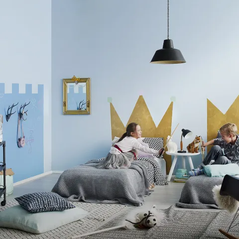 kids' princess playroom wall