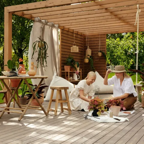 pergolas dekorēšana