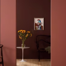 wall paint in red colour