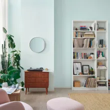 Green livingroom wall