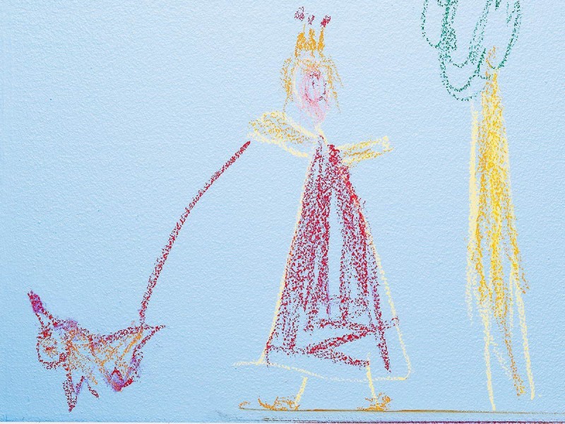 Ideja bērnistabai: tāfeles virsmas ar tāfeļu krāsu Liitu
