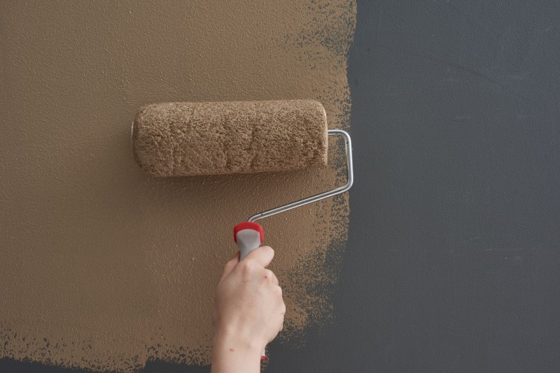 Painting the wall to chocolate brown